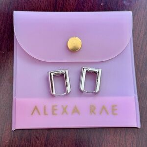 BRAND NEW NEVER WORN ALEXA RAE SILVER TONED EARRINGS - Aug subscription box
